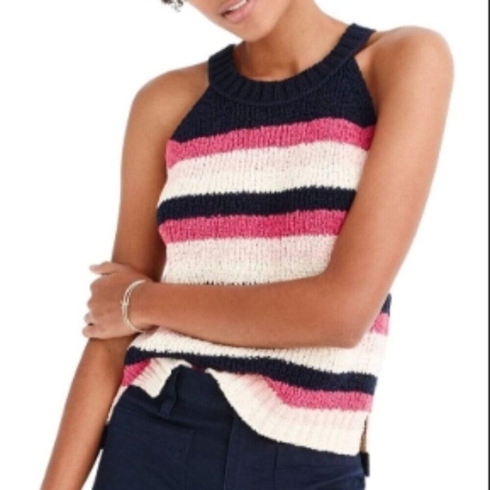 J.Crew Point Sur Stripe Tank Sweater S